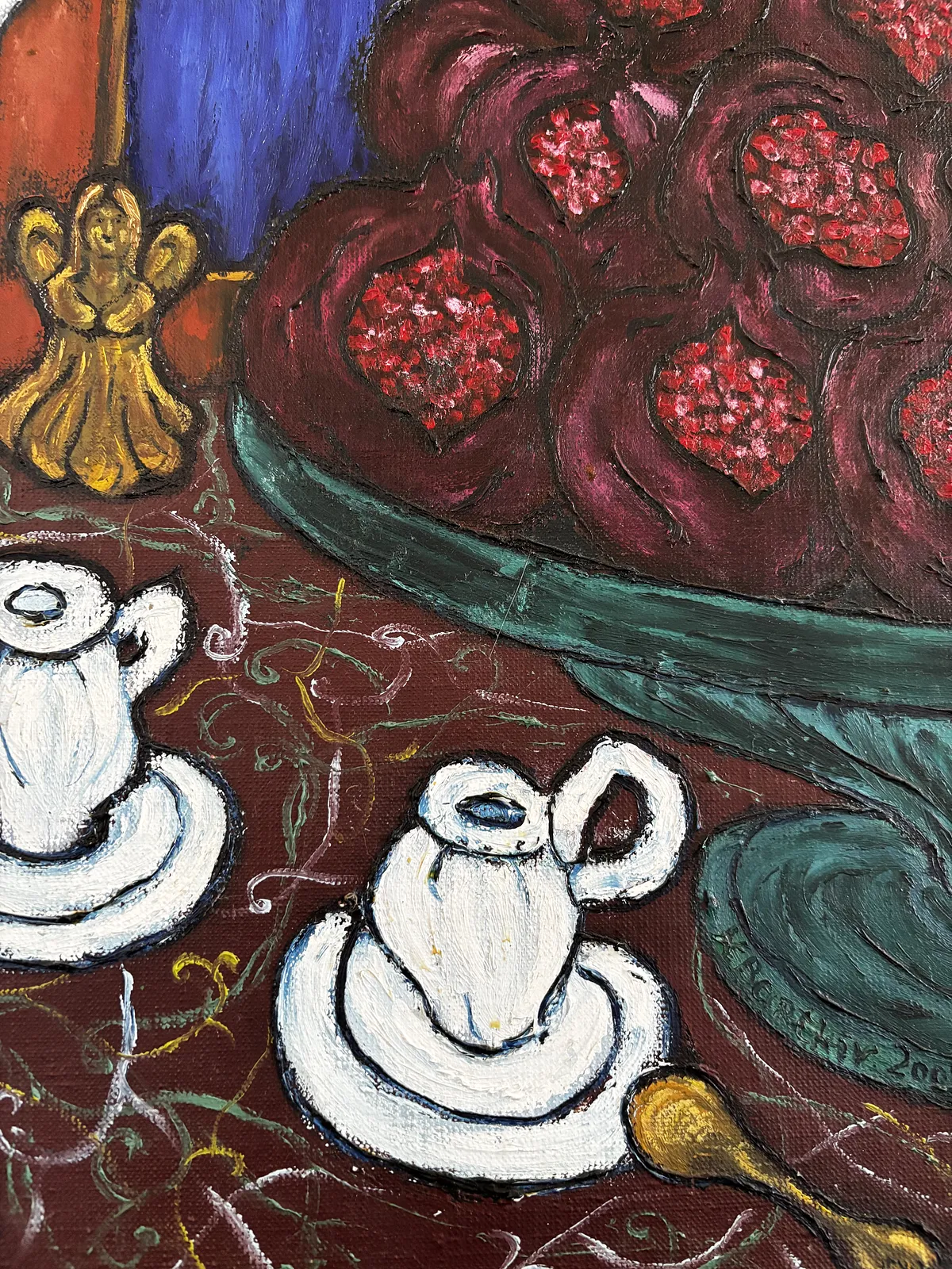 Image of The Pyramid of Desires by Nataliia Bartkiv, size: 70x70, made of Oil on canvas , Oil Painting medium, from Lviv Ukraine , priced at €1200 Photo 2 of 5.