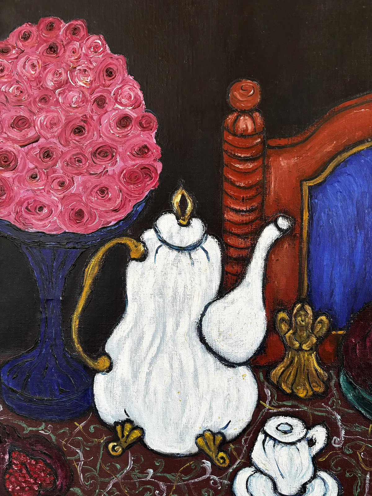 Image of The Pyramid of Desires by Nataliia Bartkiv, size: 70x70, made of Oil on canvas , Oil Painting medium, from Lviv Ukraine , priced at €1200 Photo 3 of 5.