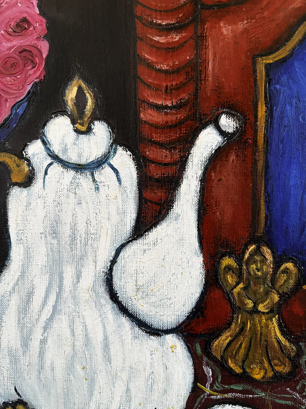 Image of The Pyramid of Desires by Nataliia Bartkiv, size: 70x70, made of Oil on canvas , Oil Painting medium, from Lviv Ukraine , priced at €1200 Photo 4 of 5.